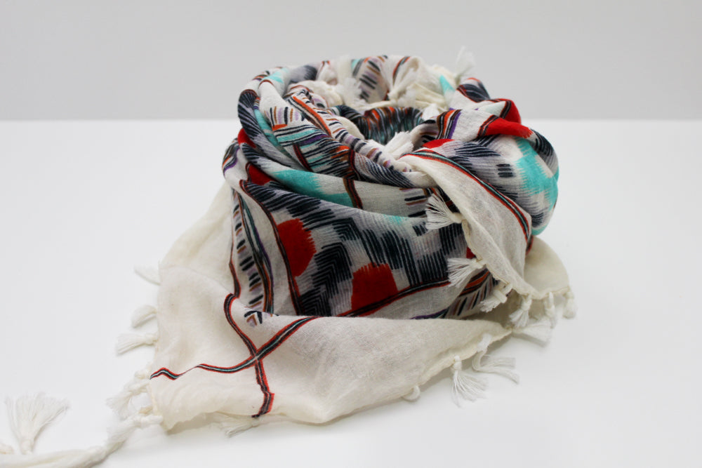 Light colourful scarf