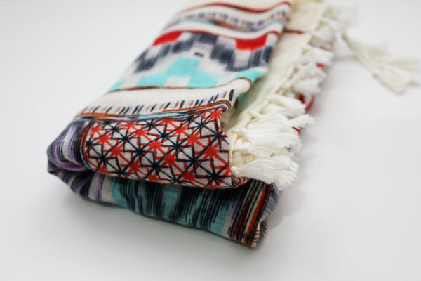 Light colourful scarf