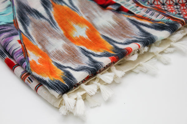 Light colourful scarf