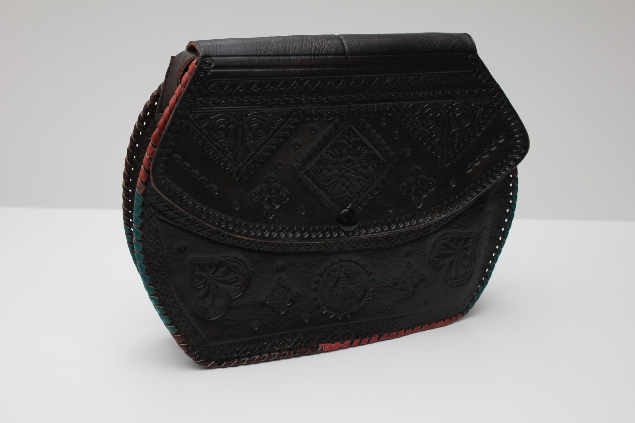 Black Moroccan leather bag