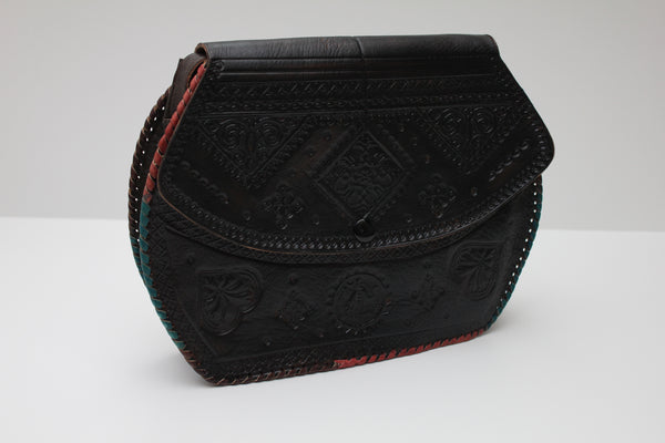 Black Moroccan leather bag