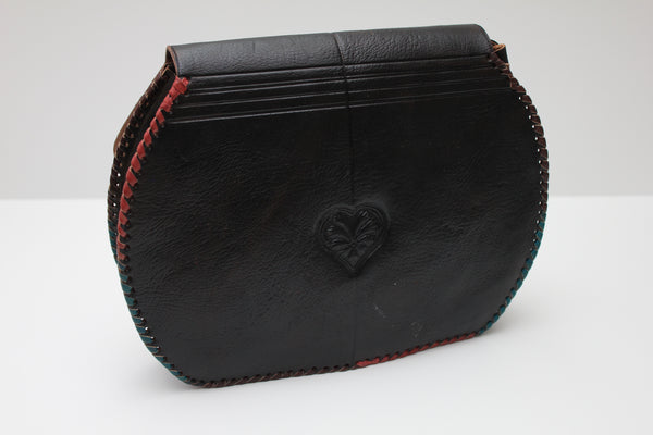 Black Moroccan leather bag