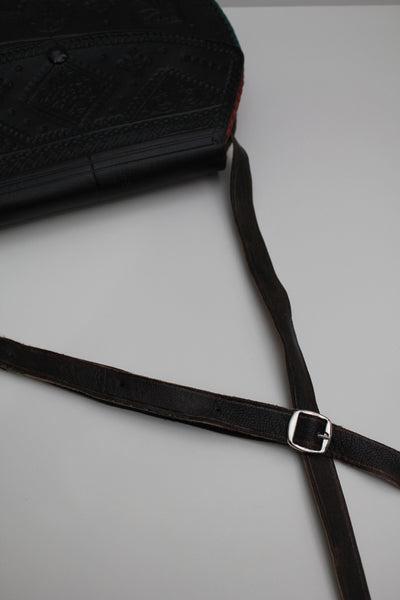 Black Moroccan leather bag