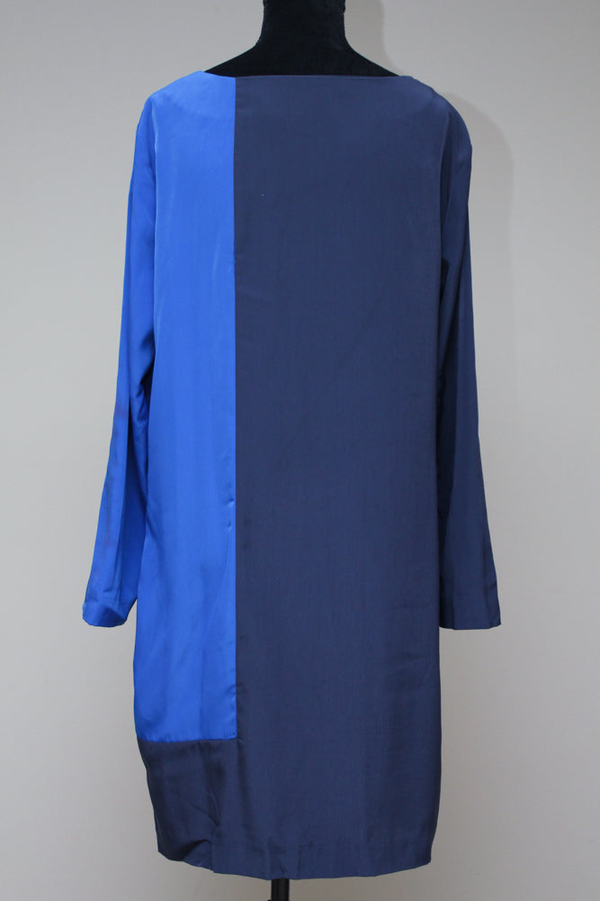 Half half navy dress