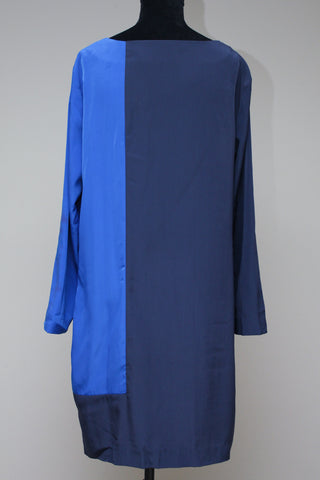 Half half navy dress