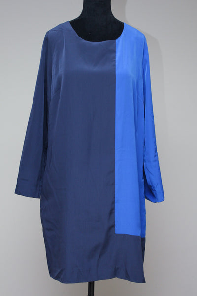 Half half navy dress