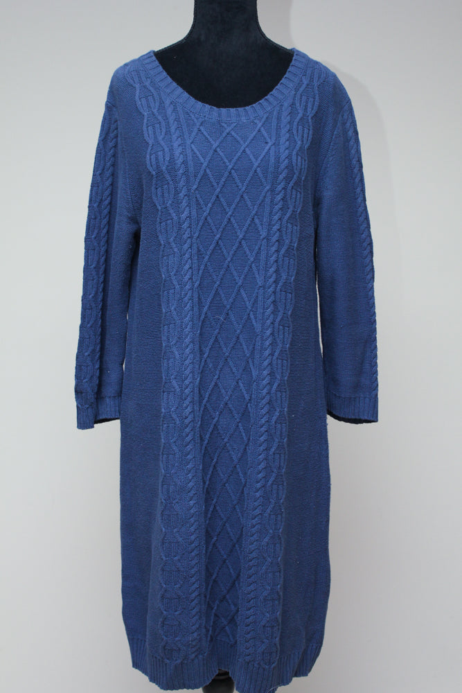 Knit navy dress