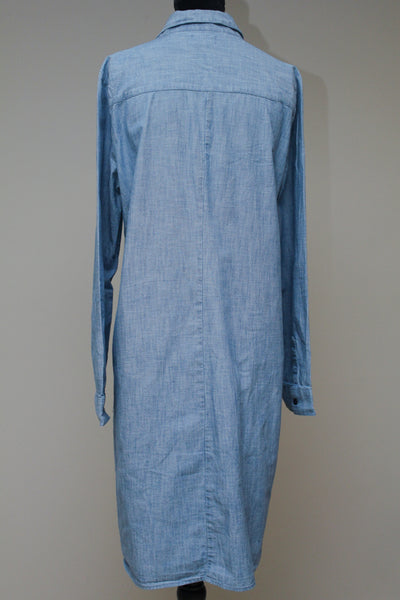 Denim button-up dress