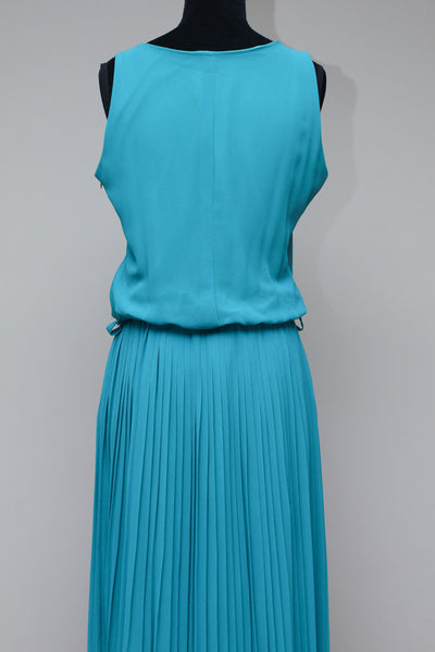Teal blue maxi dress