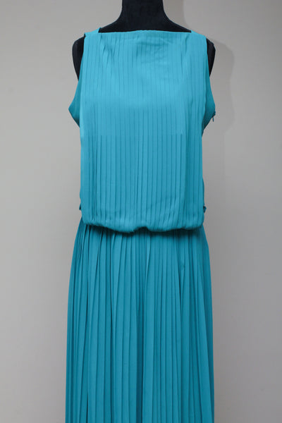 Teal blue maxi dress