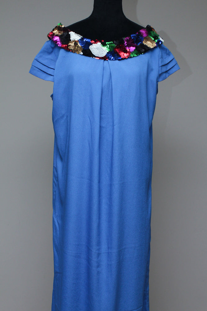 Fun sequence blue maxi dress