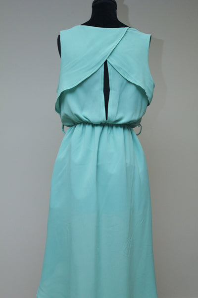 Teal high low dress