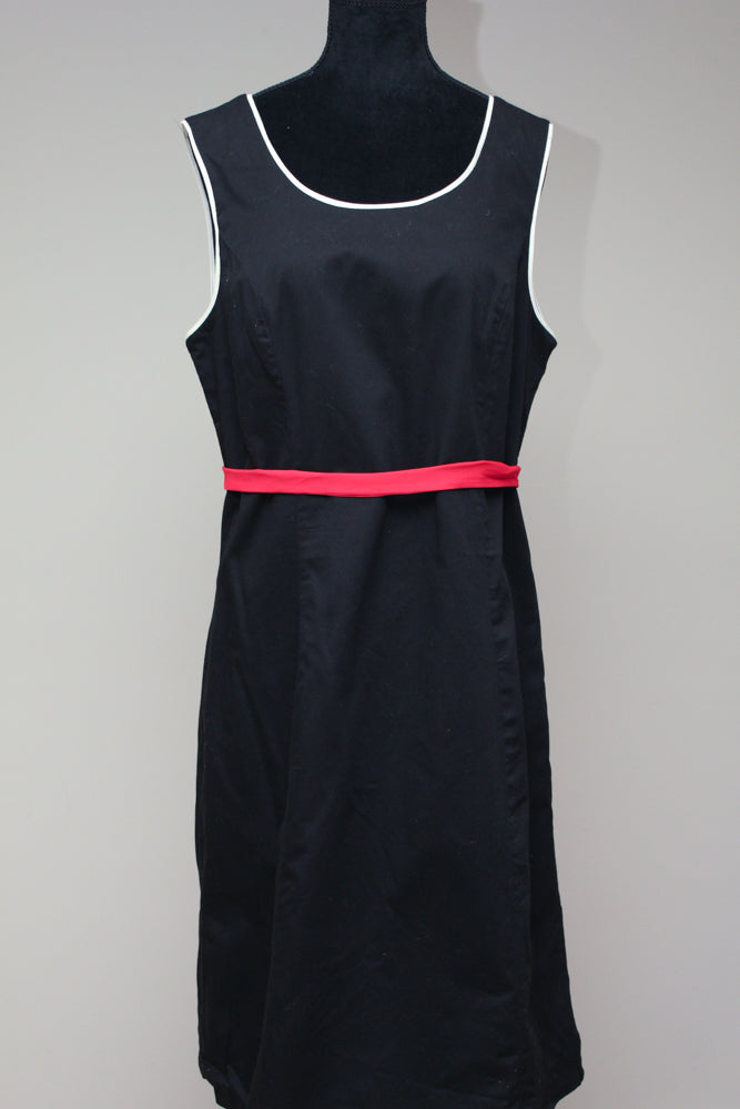 White rim black dress