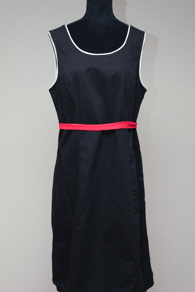 White rim black dress