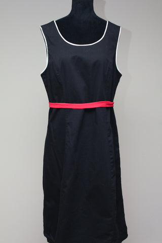 White rim black dress