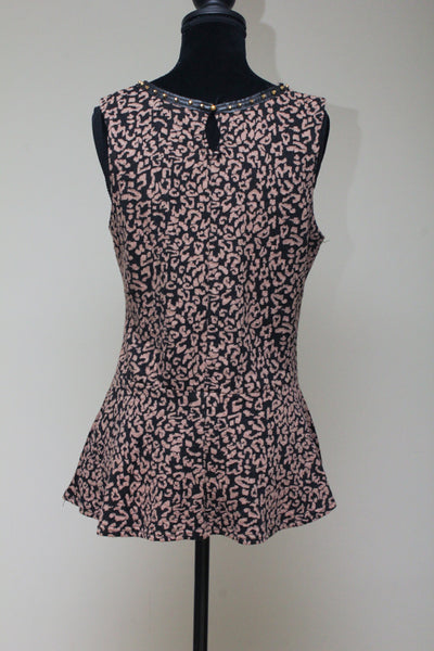 Cheetah print flared top